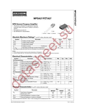 MPSA27_D75Z datasheet  